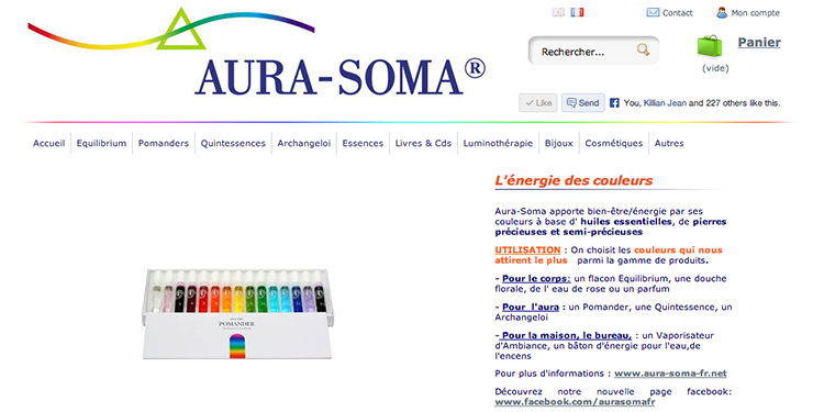 Aura Soma Boutique - old homepage