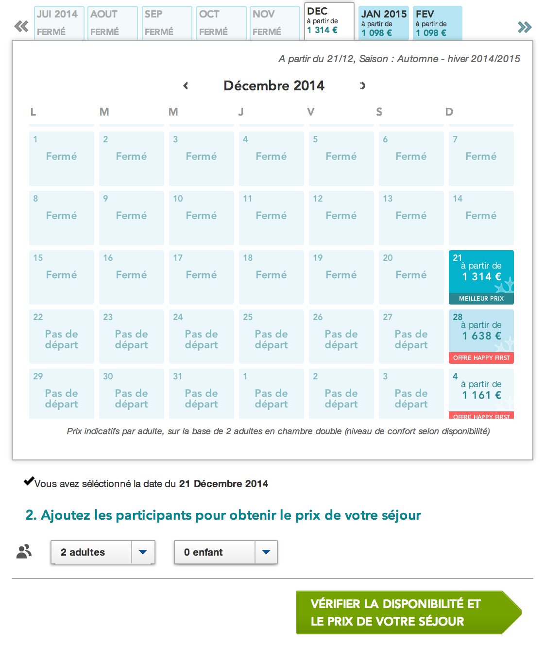 Club Med calendar